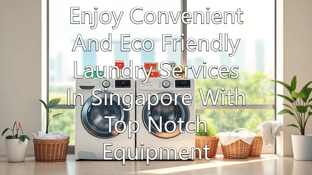 Enjoy Convenient And Eco Friendly Laundry Services In Singapore With Top Notch Equipment